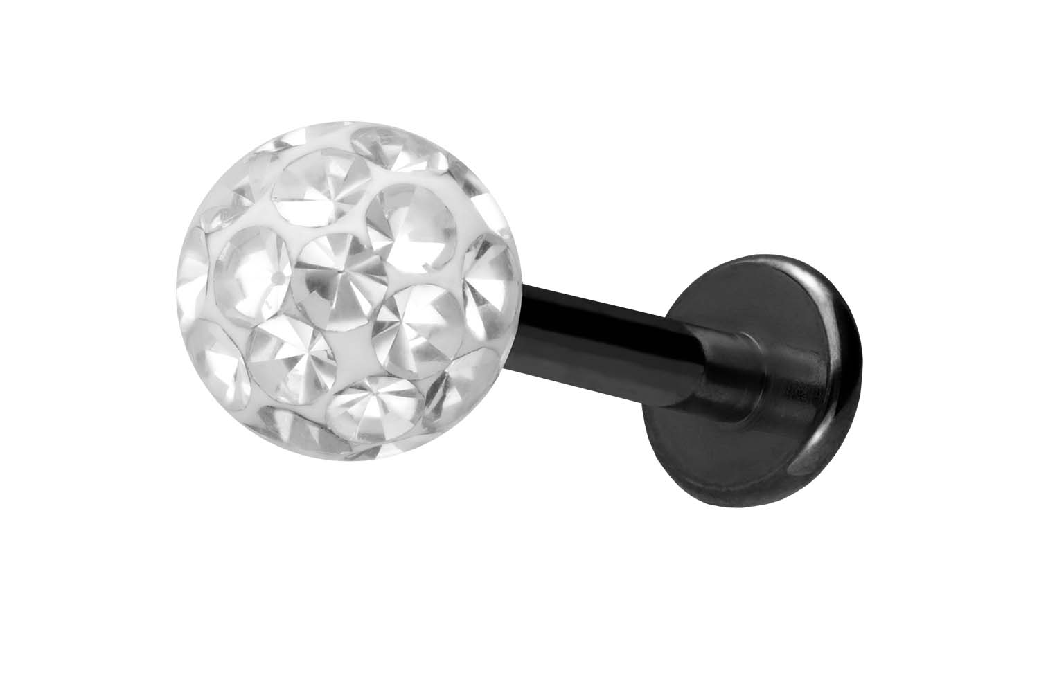 Titan Labret Piercing mit Innengewinde EPOXY-KUGEL